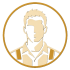 Small male portrait graphic