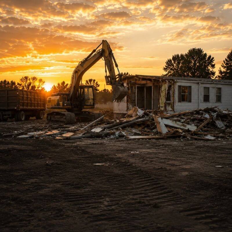 mobile-home-demolition-excavator-va-beach